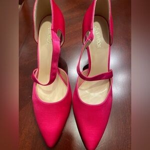 NWOT Jenn Ardor Satin Fuchsia Heels for Women 11M